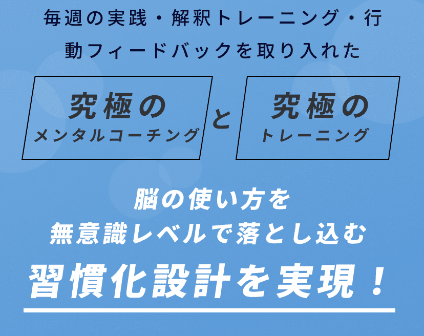 無意識レベルで落とし込む 習慣化設計を実現！